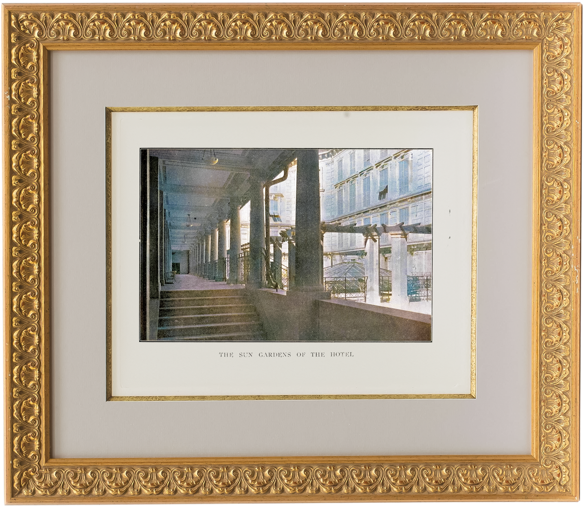 Framed photograph of the arcades of the Grand Hôtel de Monte Carlo