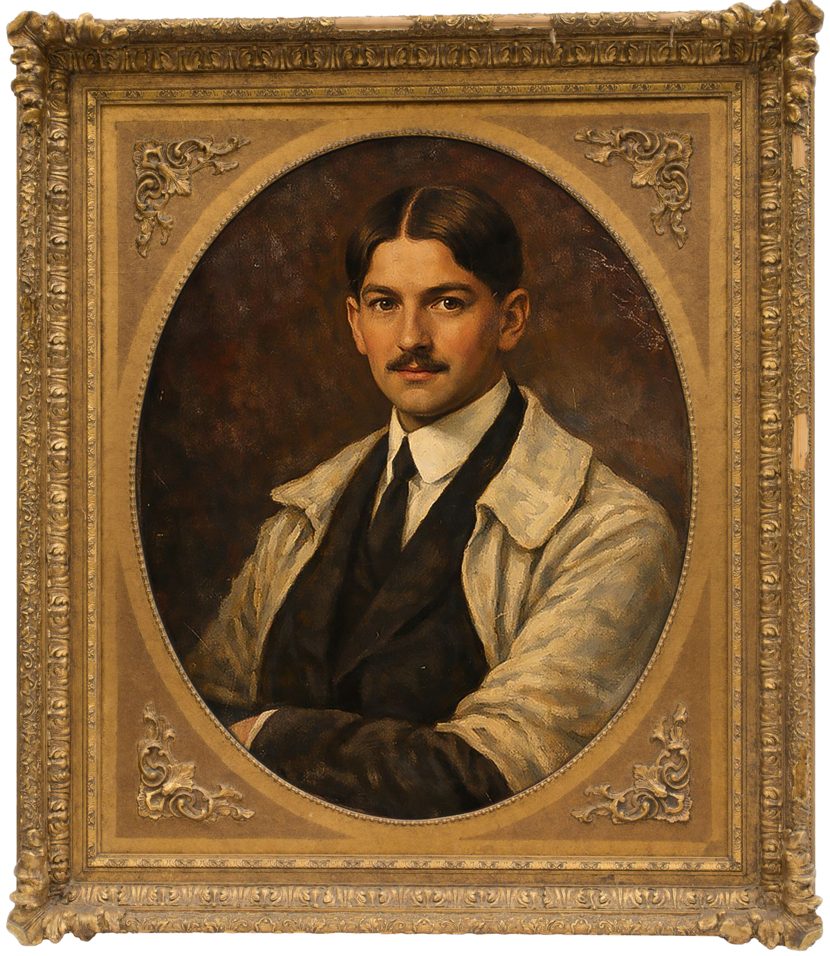 Portrait of Nestor Moëhr in a gold frame